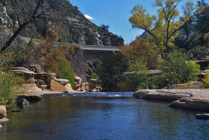 the Oak Creek meandering through Slide Rock State Park